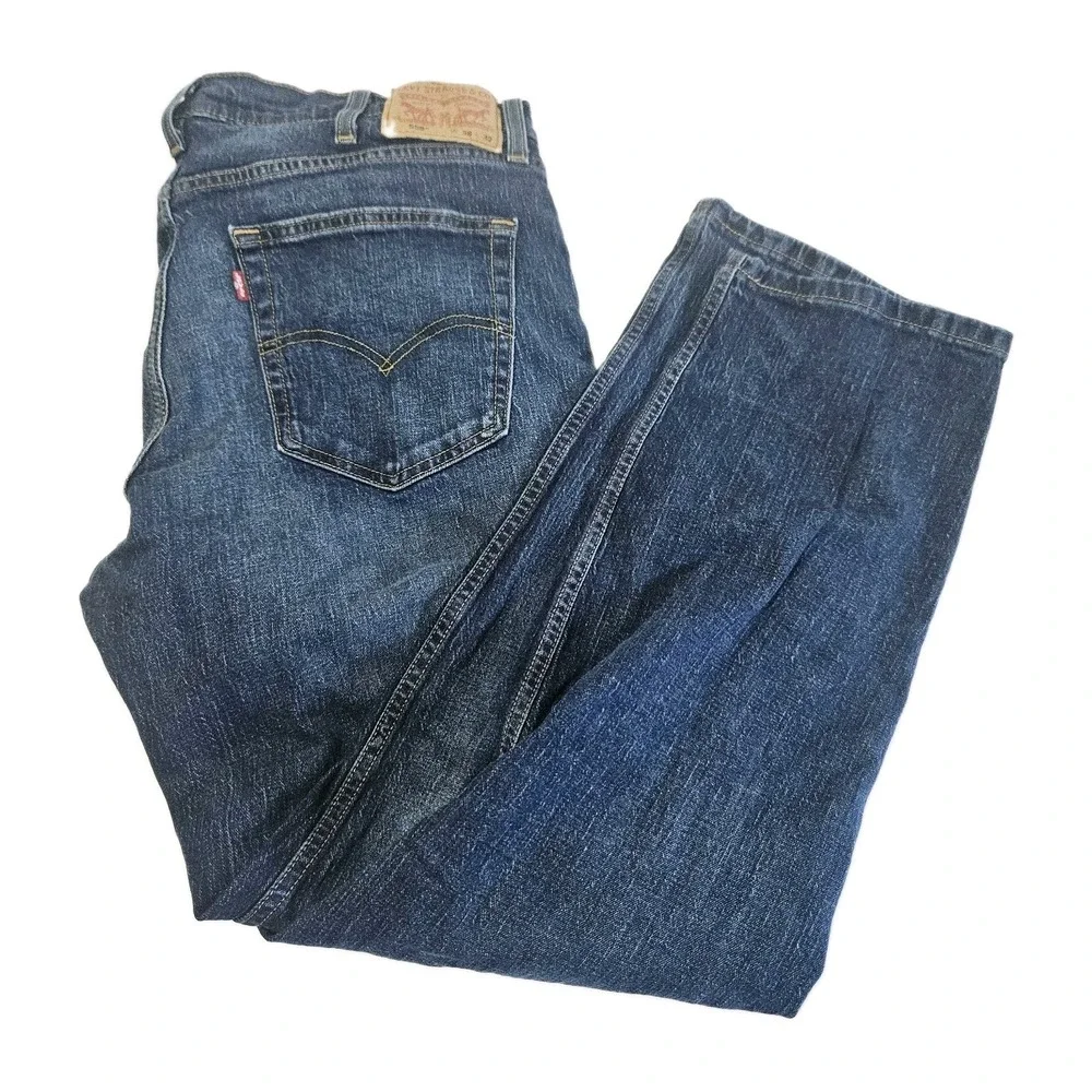 Levis 559 Men's Jeans Size 38W x 32L Dark Wash Regular Fit Zipper Fly